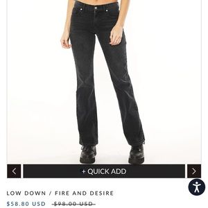 Revice brand new low rise black jeans